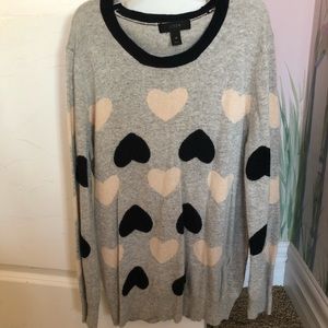 JCrew Cashmere Heart Sweater